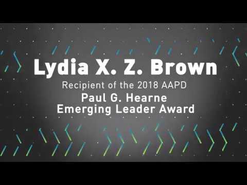 Lydia Brown - 2018 AAPD Paul G. Hearne Emerging Leader Award Recipient