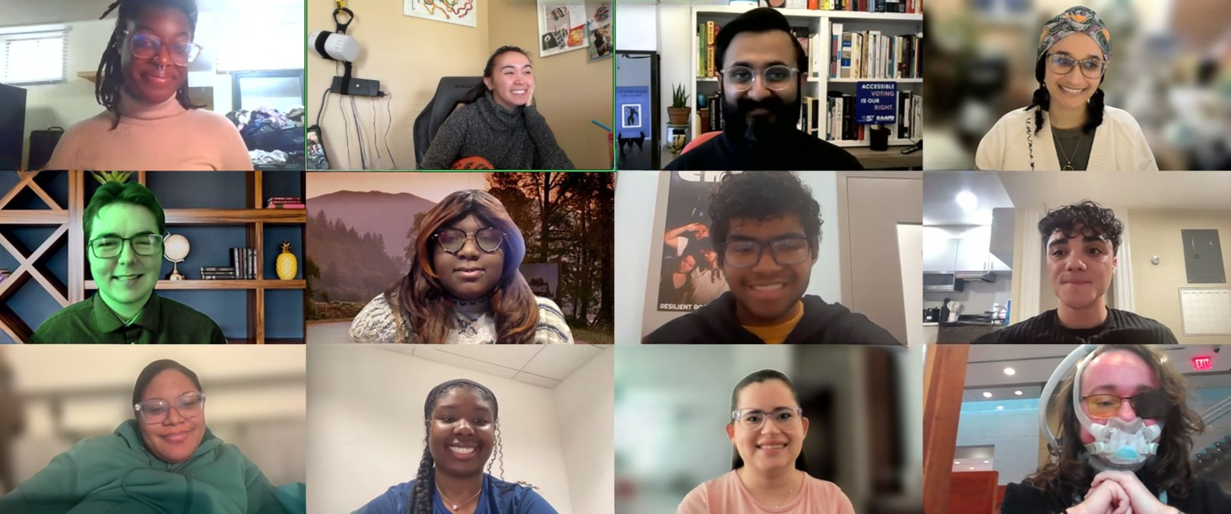 A group of FIP Interns together virtually on Zoom